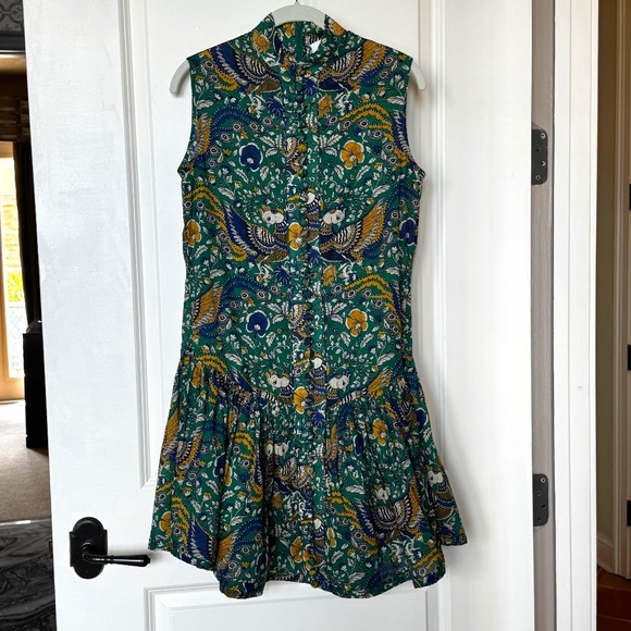 Zimmerman Floral Bird Print Dress with Belt, Size 1 - Picture 1 of 16